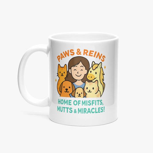 Paws & Reins: Home of Misfits, Mutts & Miracles – 325ml Mug