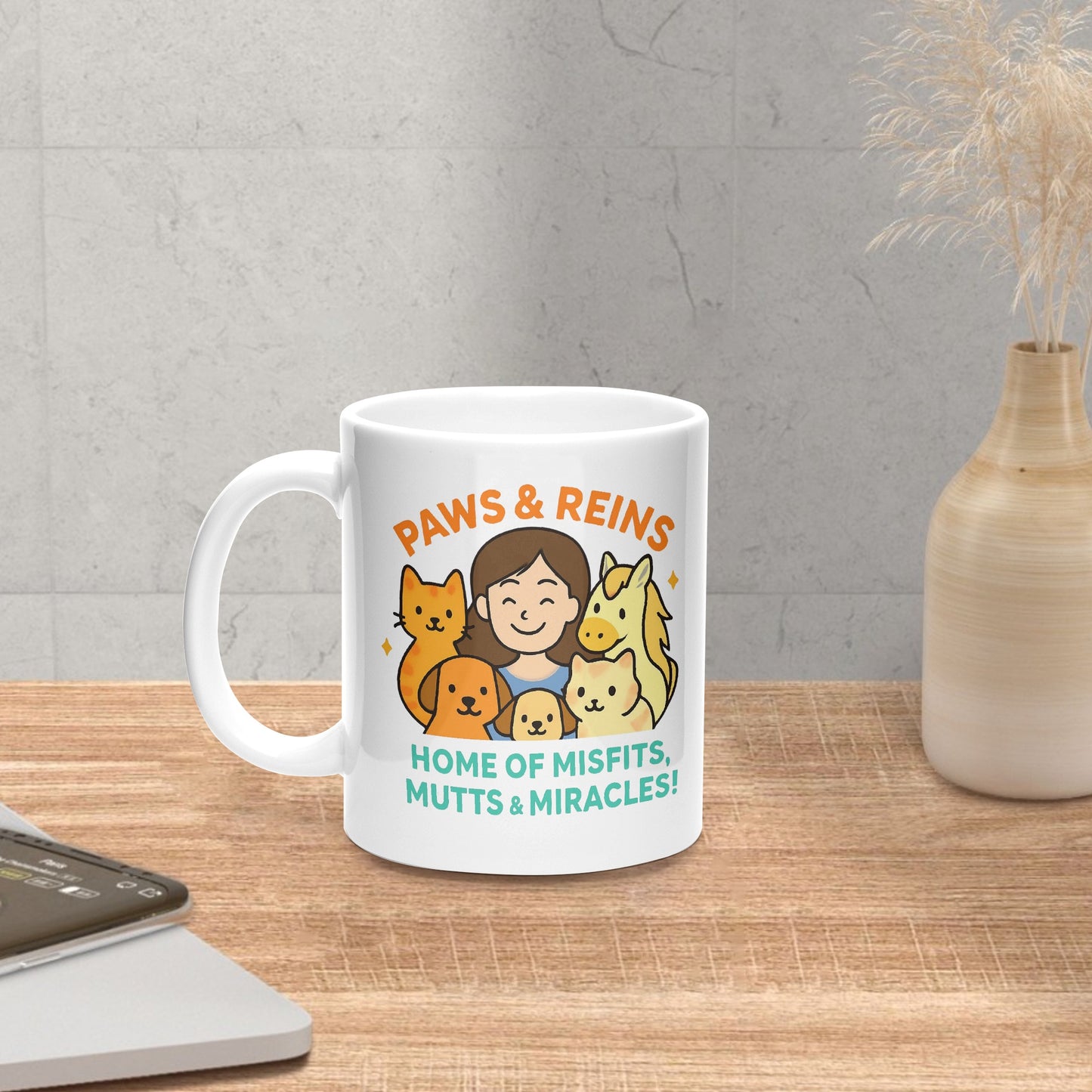 Paws & Reins: Home of Misfits, Mutts & Miracles – 325ml Mug